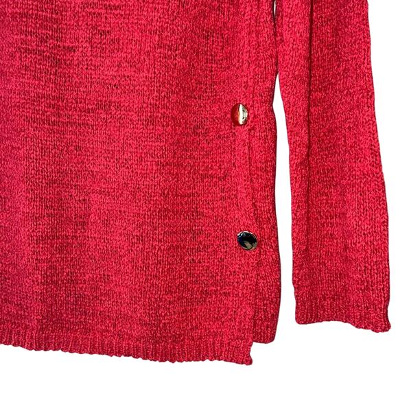 Grace Tomato Red Sweater w/ Gold Button Details, Size M, NWT! - Picture 3 of 3